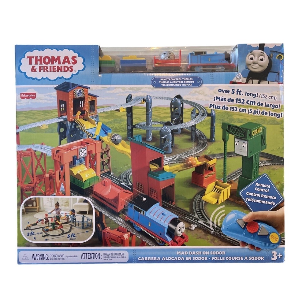 Thomas and Friends Trackmaster Mad Dash On Sodor RC Train Set Fisher-Price As Is